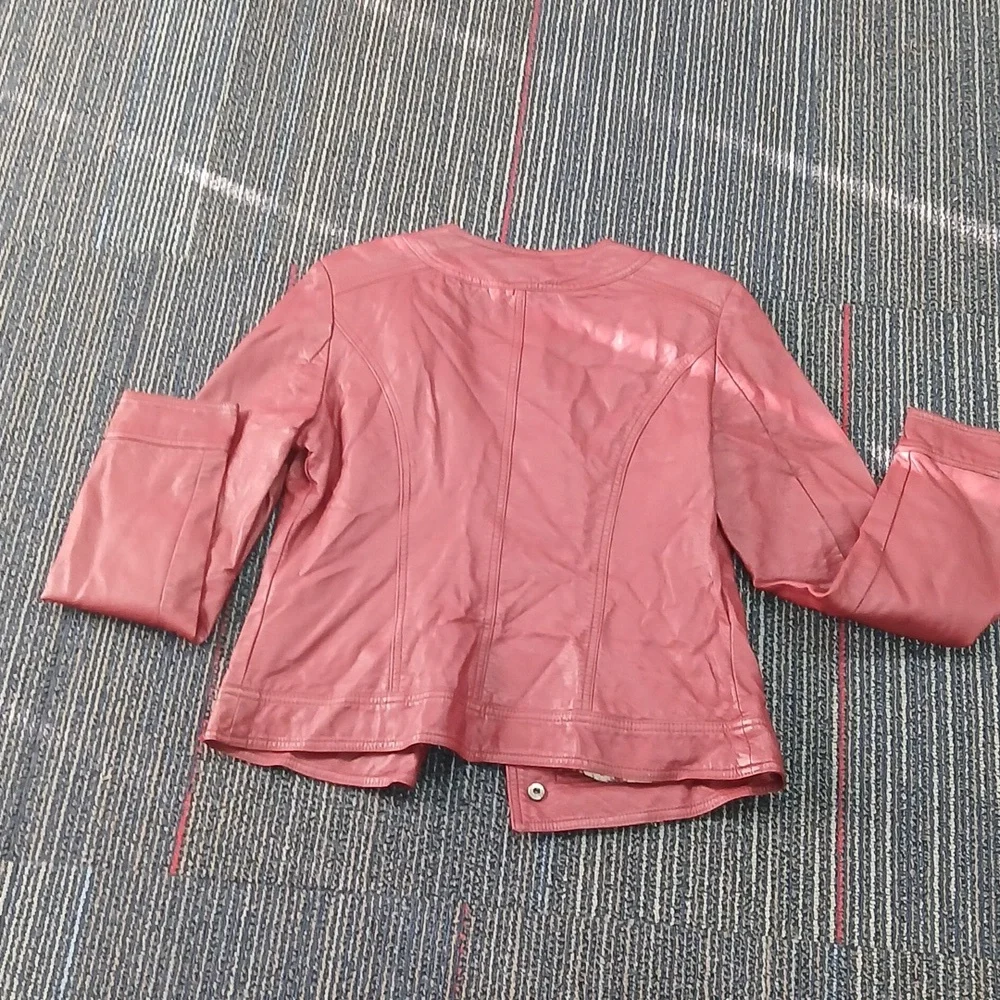 Red KUT from the Kloth vegan leather jacket. Size Large. New - Picture 6 of 7